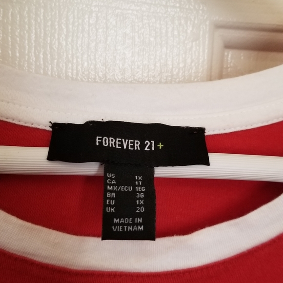 Forever 21 Dark Orange White Outline T-shirt Dress - Picture 2 of 3